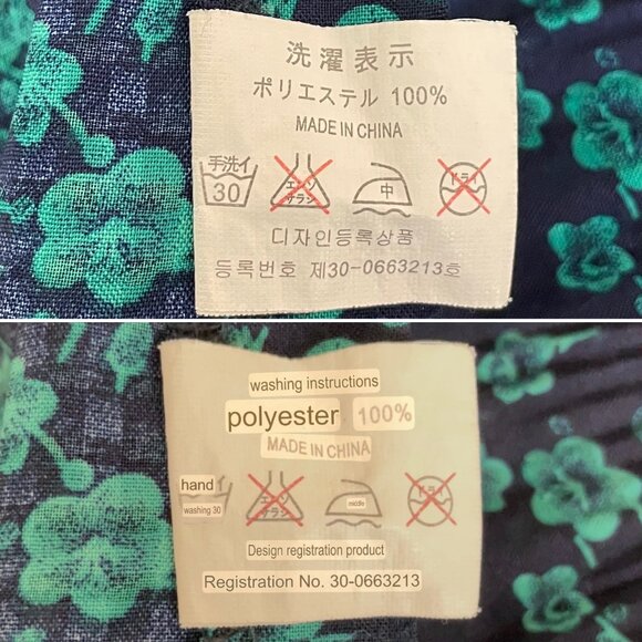 Floral Tunic Top Button-Side Shirred Sleeveless‎ Semi-Sheer Blue Teal Pockets - Picture 5 of 11